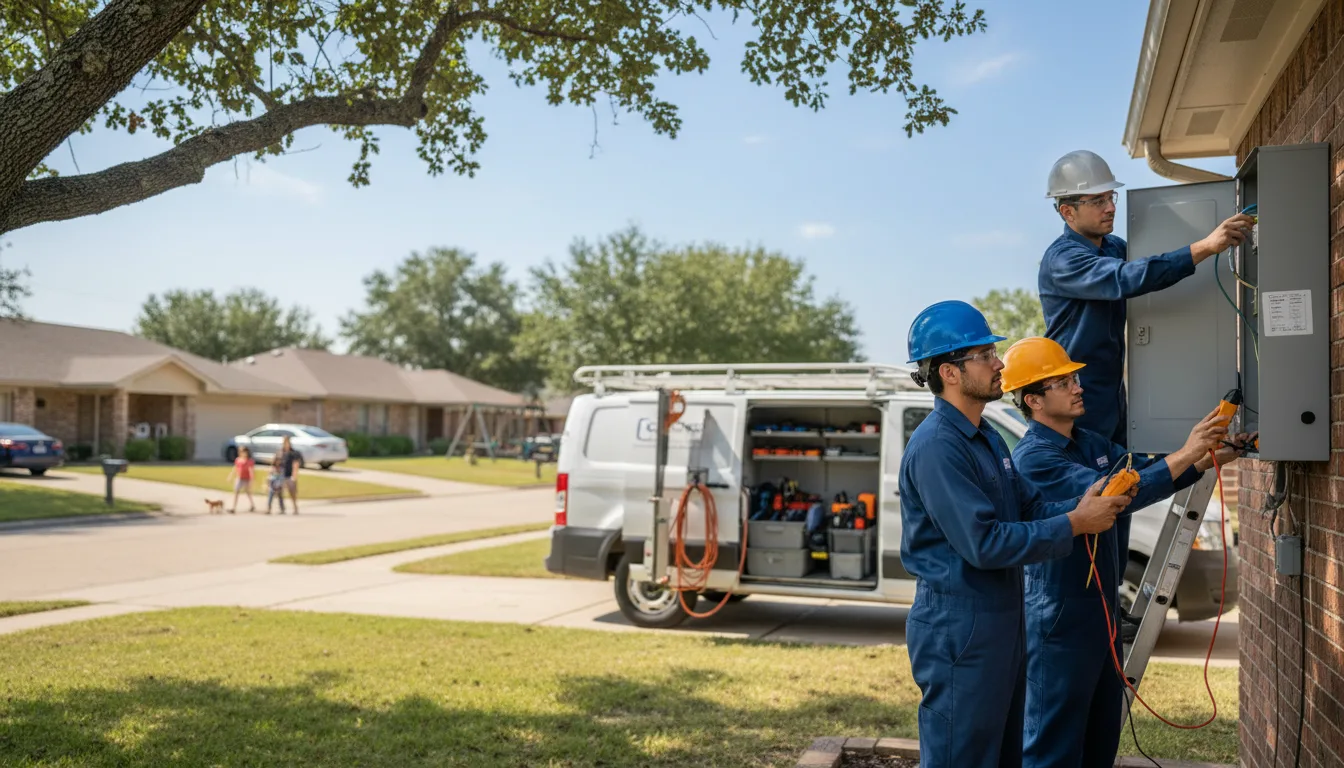 Certified electrician providing emergency electrical services in Wrightsboro, TX